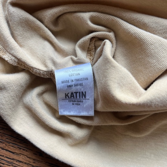 Men's Katin T-Shirt White Beige Logo M Huckberry Surf Beach Kanvas DISTRESSED - Picture 9 of 16